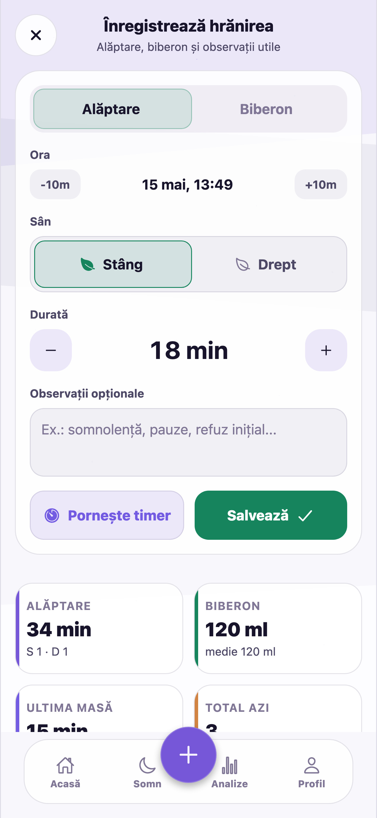 Ecran Bebblo pentru jurnal de masă